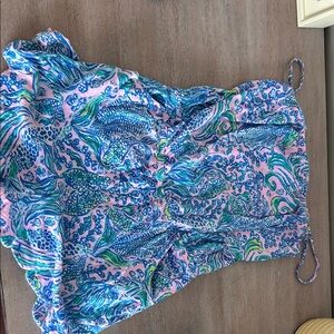 Lilly Pulitzer Pink and Blue Patterned Dress
